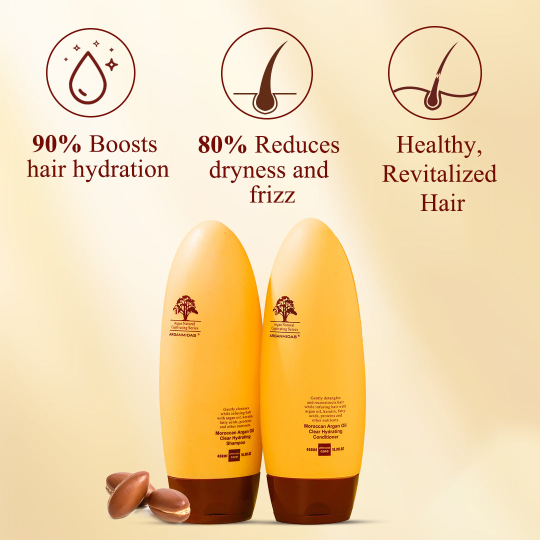 Moroccan Argan Oil Clear Hydrating Shampoo and Conditioner