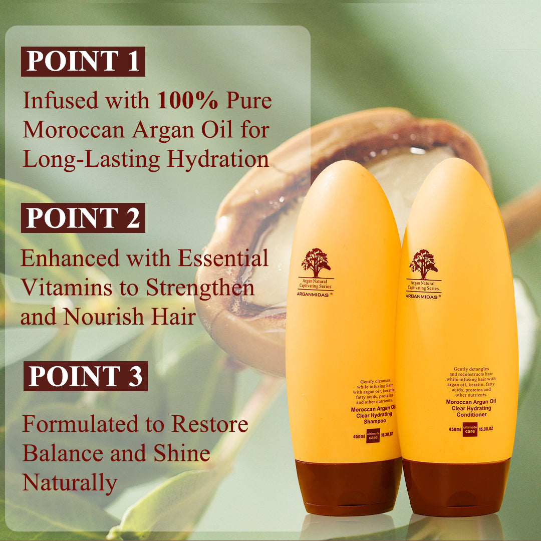 Moroccan Argan Oil Clear Hydrating Shampoo and Conditioner