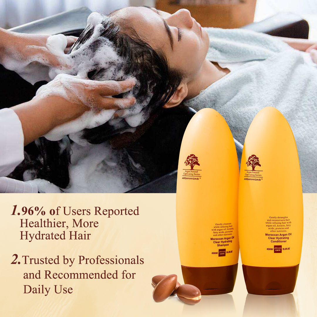Moroccan Argan Oil Clear Hydrating Shampoo and Conditioner